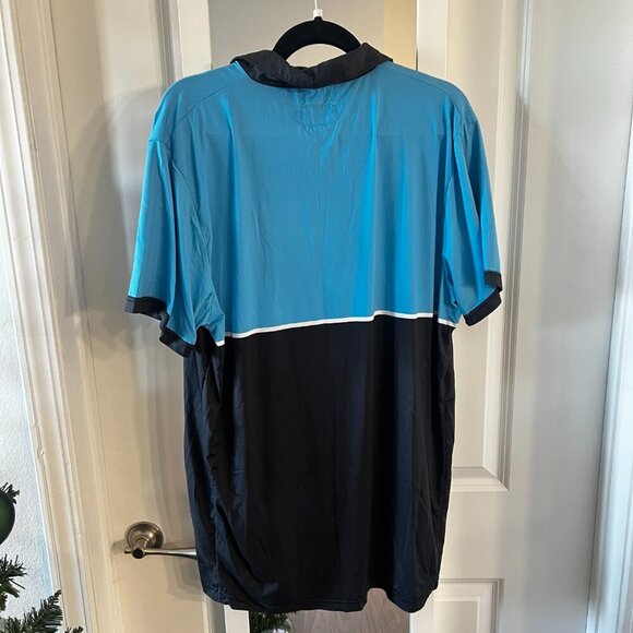 58 Tipsy Elves Short Sleeve Floral Polo Size XXL Color Blue Grey - Picture 4 of 4